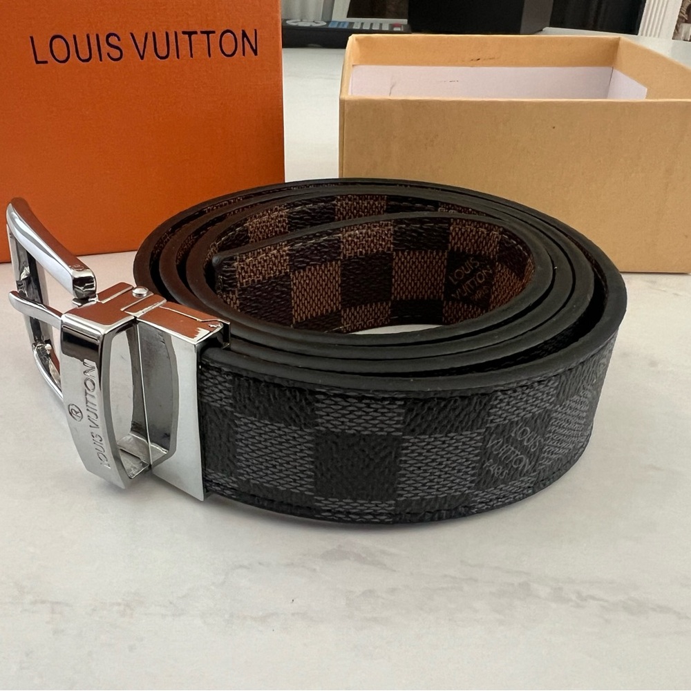 Louis Vuitton Black and Brown Belt Size 115cm
